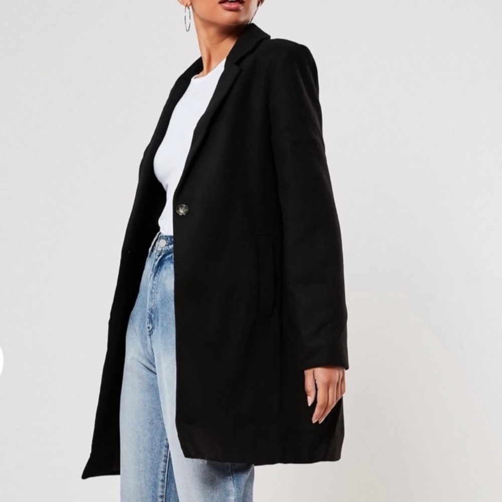 Missguided black formal coat women’s jacket